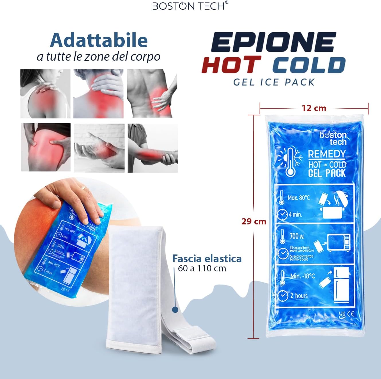 Detalle de Boston Tech REMEDY borsa gel 2 unità 🩹