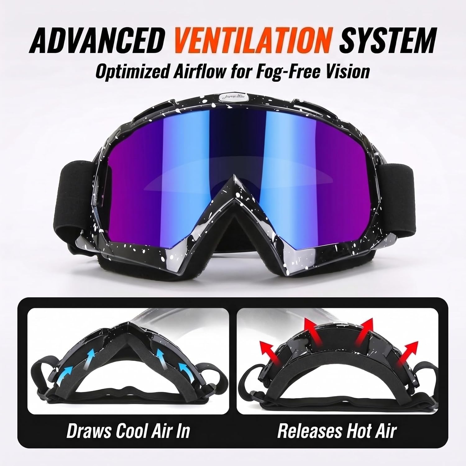 Thumbnail 6 de JAMIEWIN ATV Goggles: Anti-Fog, Dustproof Protection for Dirt Bikes and Off-Road Riding