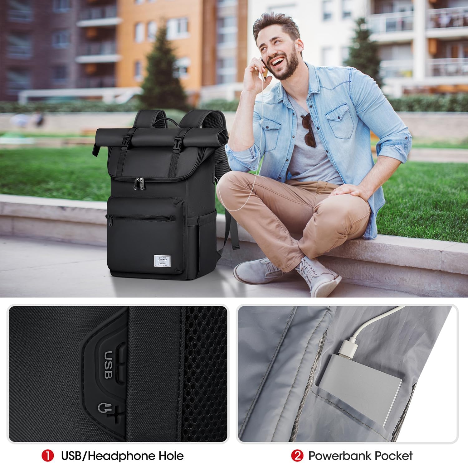 Thumbnail 5 de Lubardy Rolltop Rucksack 23L–32L