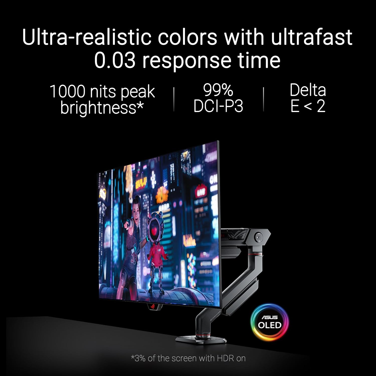 Detalle de ASUS ROG Swift 27-inch 1440p OLED 240Hz