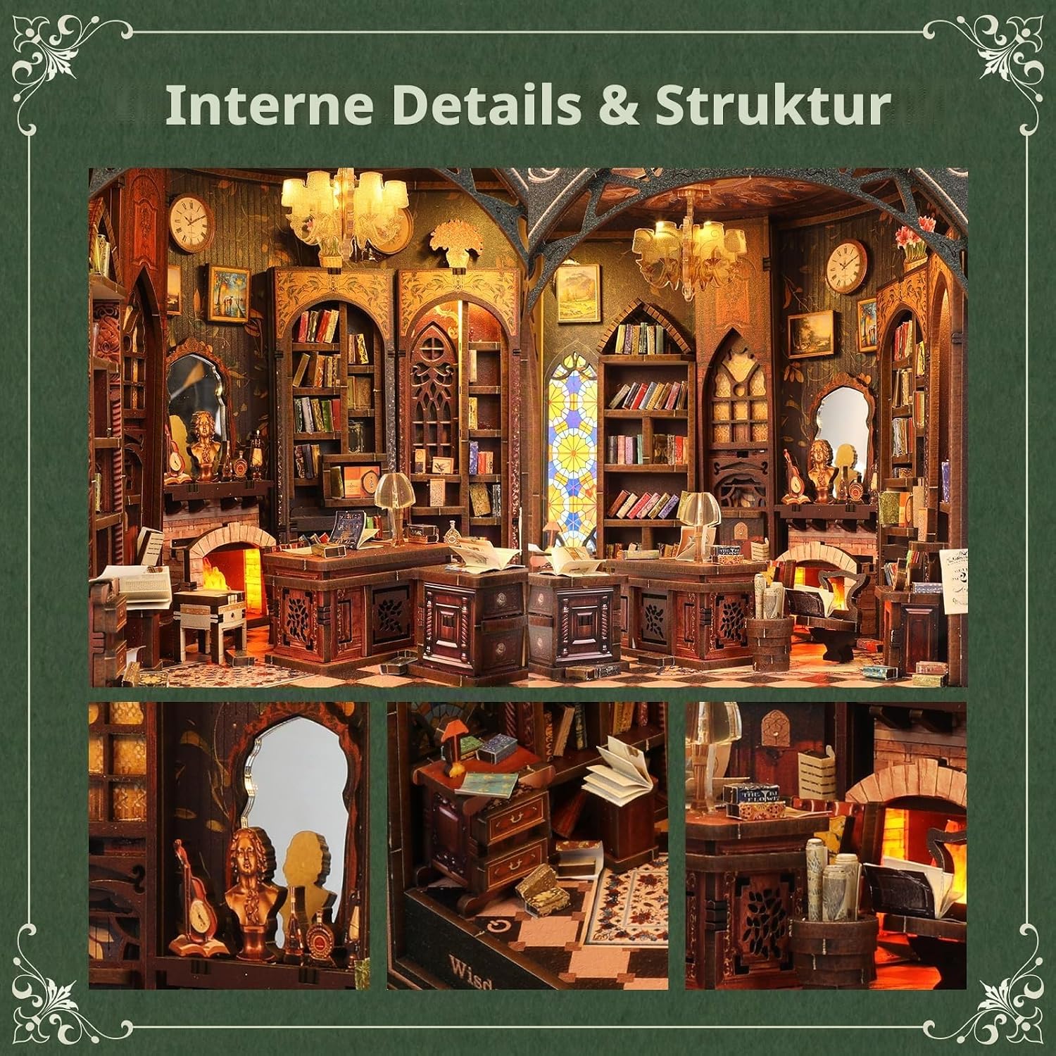 Detalle 2 de NookMaster Book Nook Kit mit LED 3D