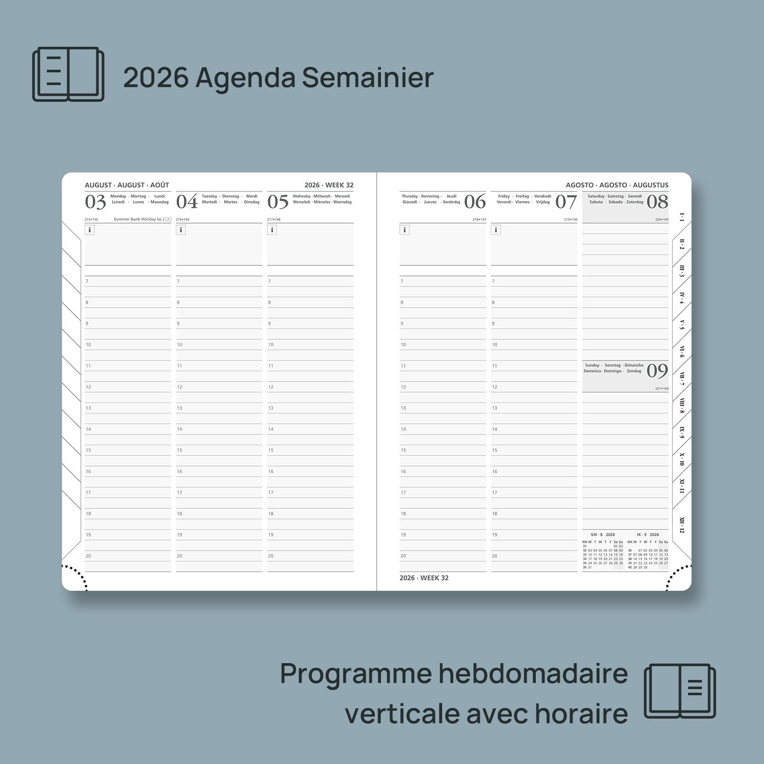 Thumbnail 2 de POPRUN Agenda 2026 Semainier 22 x 16,5 cm 📔