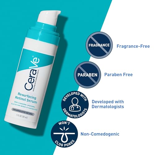 Detalle de CeraVe Resurfacing Retinol Face Serum with Niacinamide, Pore Minimizer, 1oz