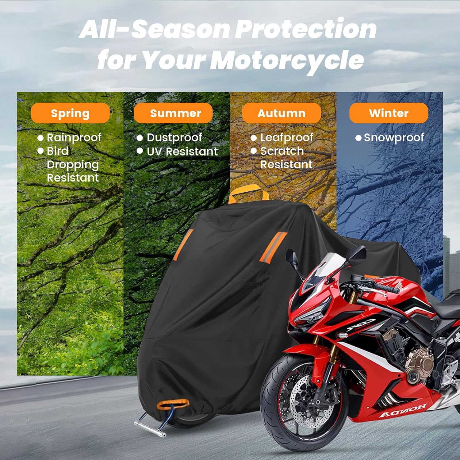 Thumbnail 5 de MIDINGCHAI Motorrad Abdeckplane 4XL 420D