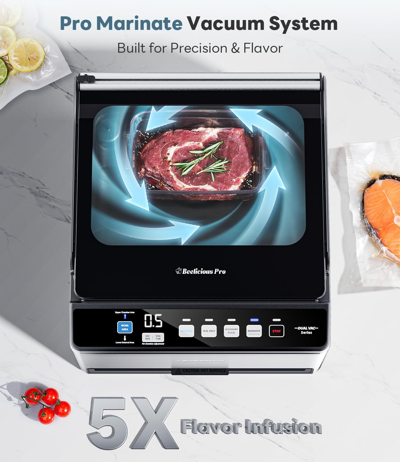 Detalle de DualCore CVS101 Chamber Vacuum Sealer for Liquids & Sous Vide