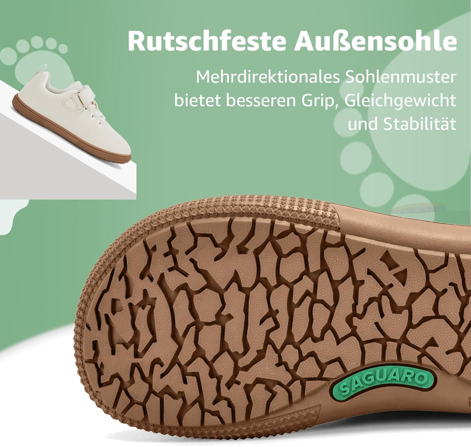 Thumbnail 4 de SAGUARO Barfußschuhe Kinder – Breiter Zehenraum, Klettverschluss und rutschfeste Sohle