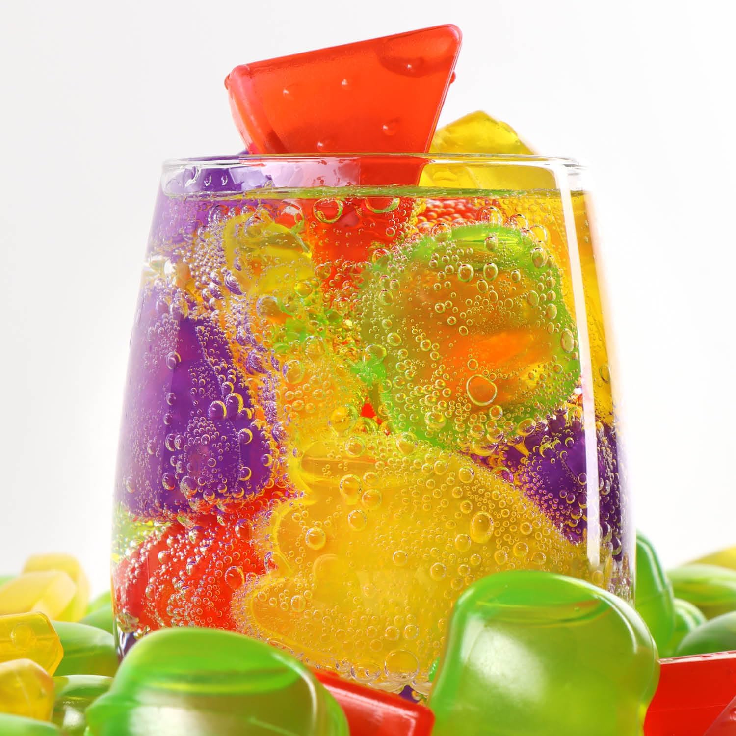 Detalle de com-four wiederverwendbare Eiswürfel (120 Stück) im Früchte-Design – Party-Eiswürfel zum Kühlen von Getränken