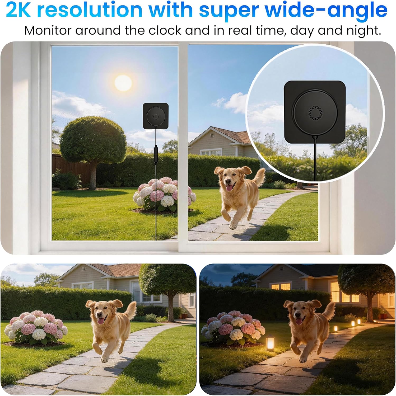 Thumbnail 4 de Fensterkamera aidowocam – 2K Innen/Außenüberwachung mit 5G/2.4GHz WLAN, Cloud/SD-Speicher und 24/7 Aufnahme