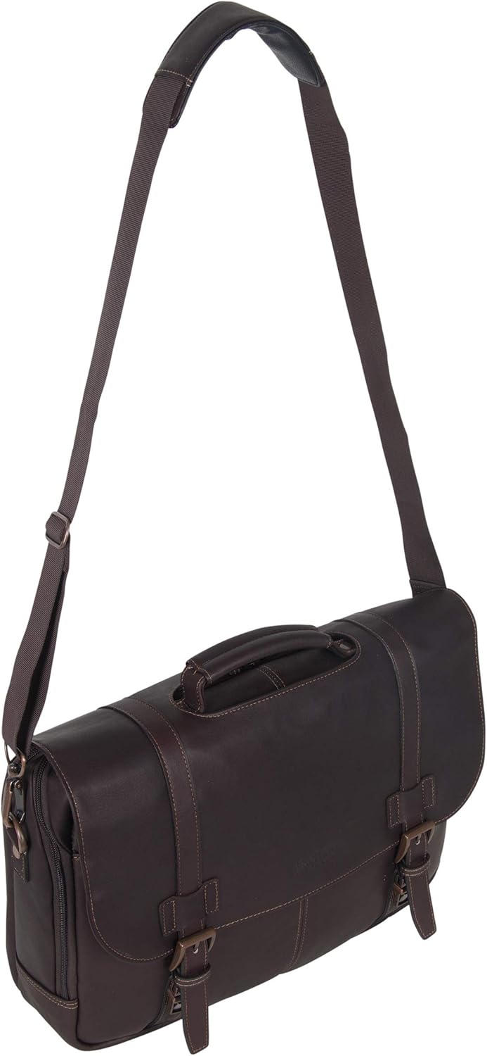 Thumbnail 2 de Kenneth Cole REACTION Show Business 16" Colombian Leather Laptop Portfolio Messenger Bag