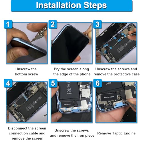 Detalle de ZHUROUPU Connecteur de Station d'accueil pour iPhone XR 6,1" (2018) – Kit de réparation et accessoires