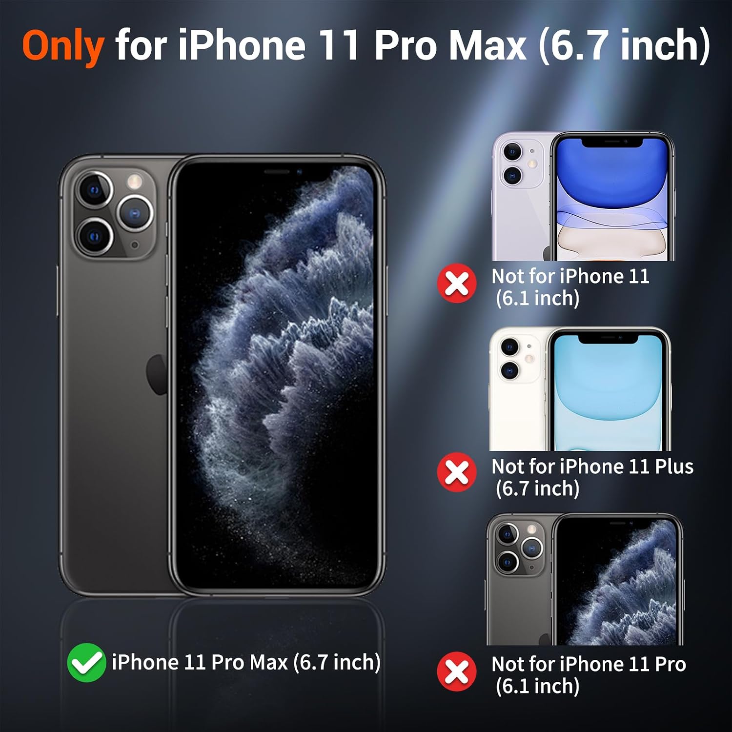 Detalle 2 de SUPFINE Magnetic iPhone 11 Pro Max Case, Military Drop Protection
