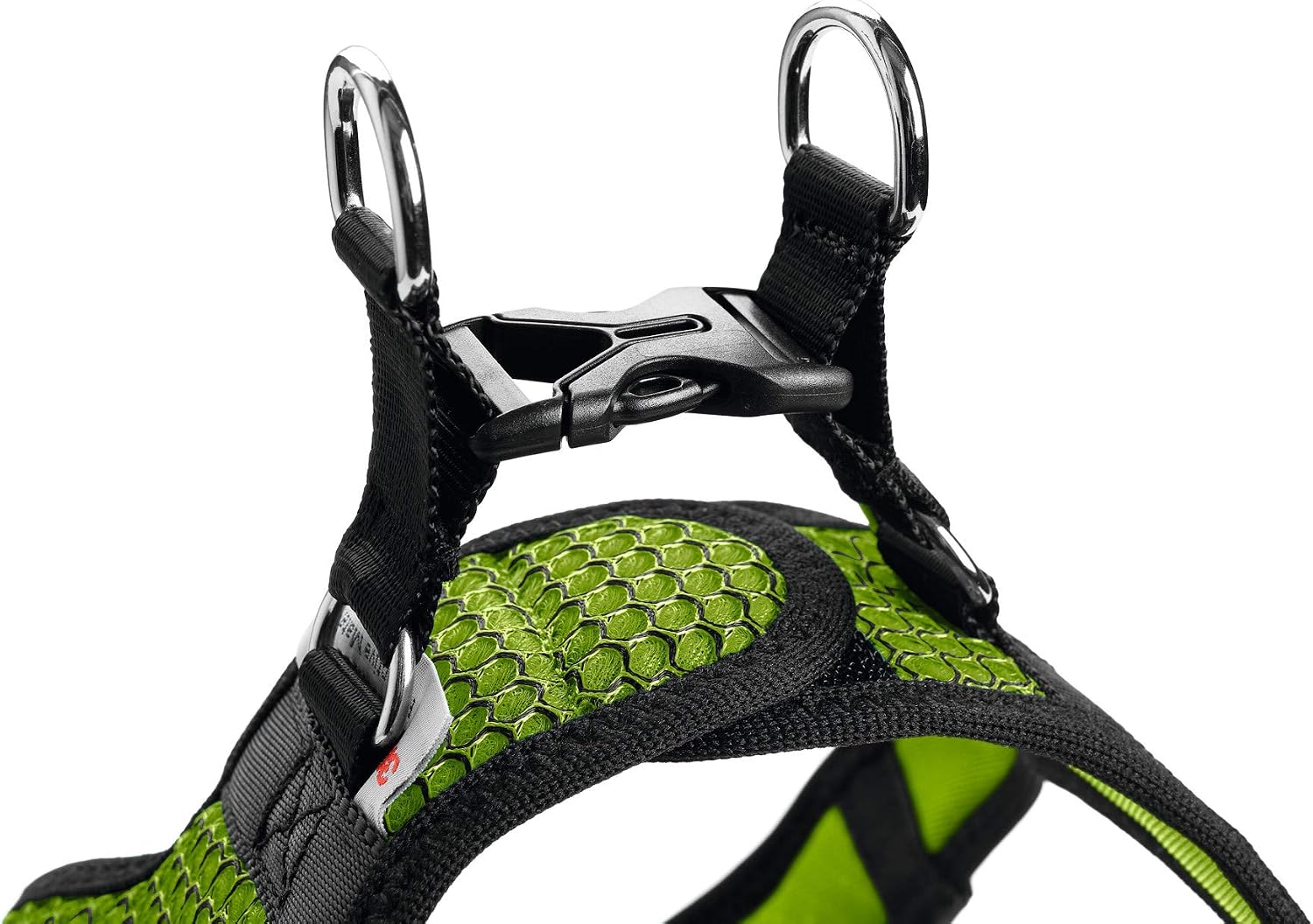 Detalle de HUNTER HILO COMFORT Hundegeschirr – Gr. M-L, limette, 3D-Mesh, reflektierend