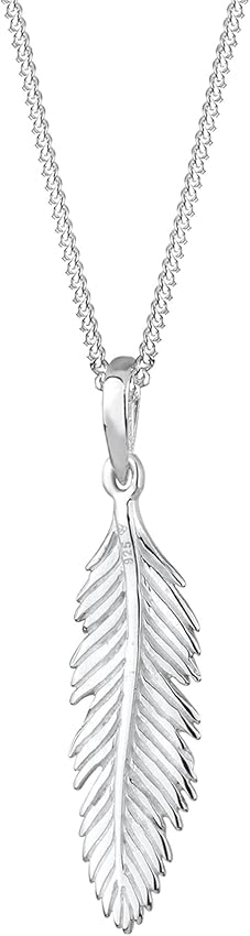 Detalle 2 de Elli Collar Mujer Colgante Pluma Juguetón Plata 925