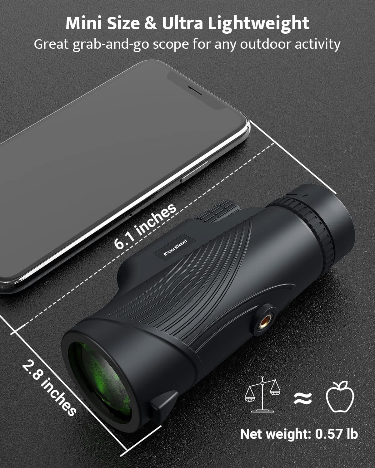 Detalle 2 de Usogood 10X42 Monocular for bird watching