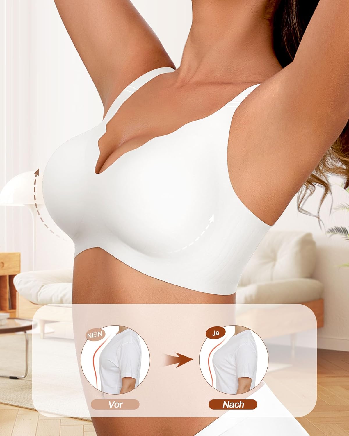 Thumbnail 2 de HORISUN Ohne Bügel Bralette V-Ausschnitt