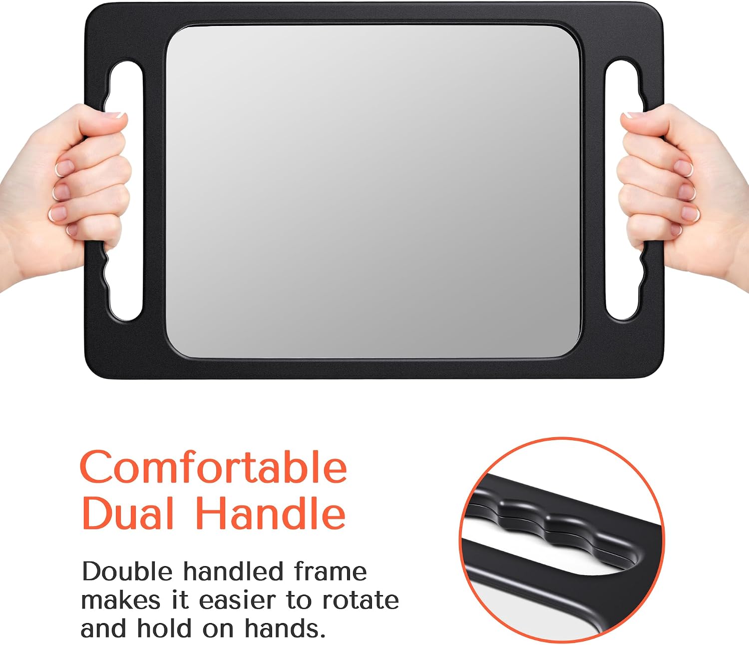 Thumbnail 4 de TASALON Unbreakable Barber Mirror – Hand Mirror with Double Handle