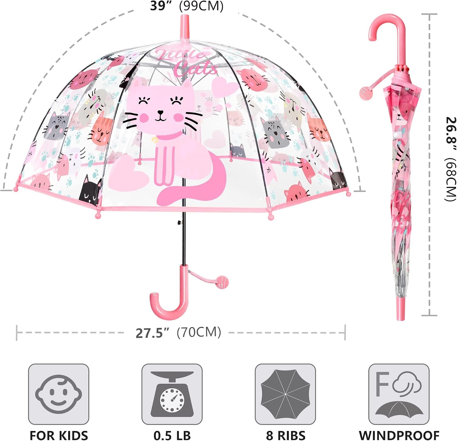 Thumbnail 5 de Kids Clear Bubble Umbrella for Safe Walks