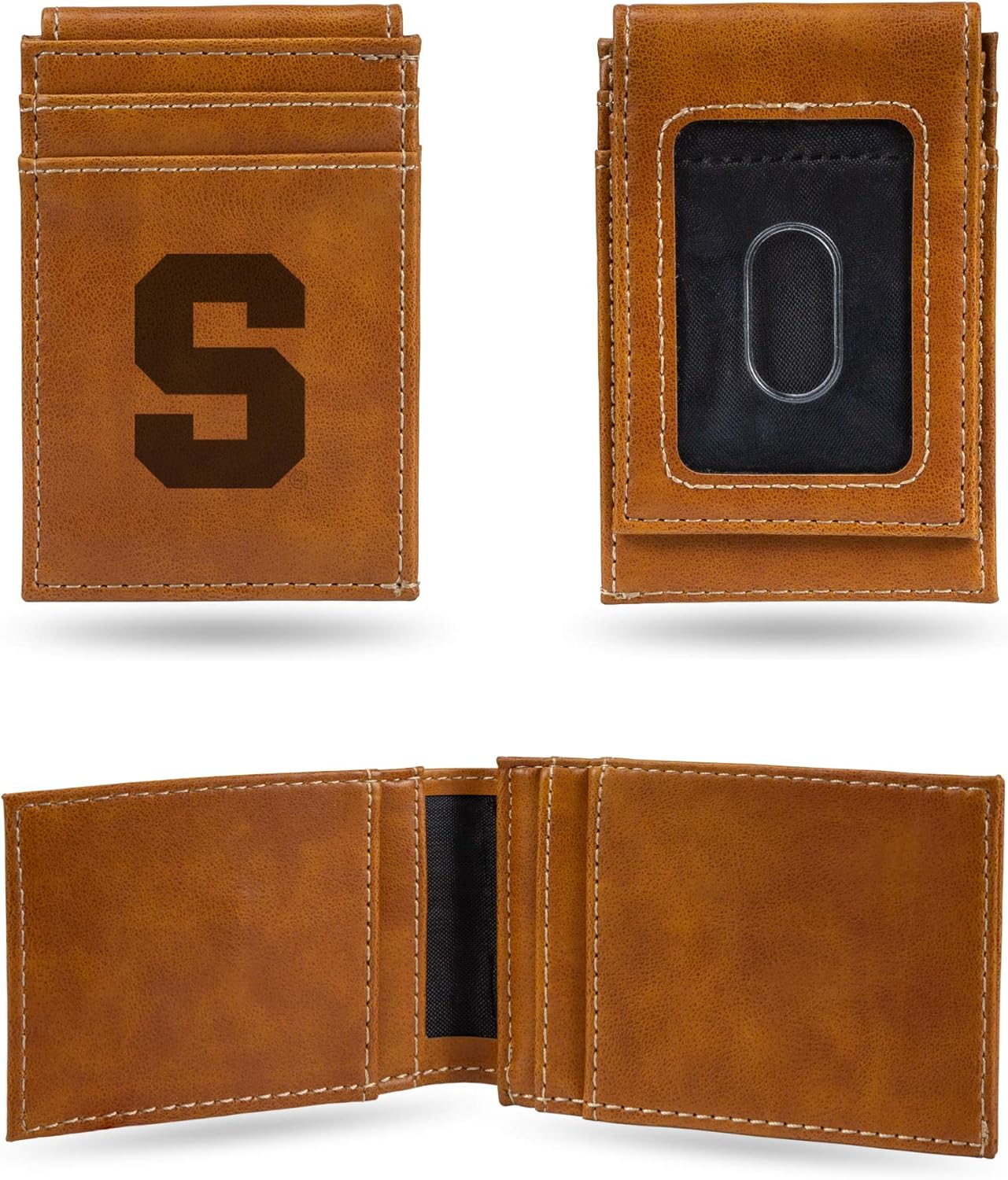 Detalle de NCAA Laser Engraved Front Pocket Wallet (Laser NCAA Logo) — Slim, Magnetic Closure