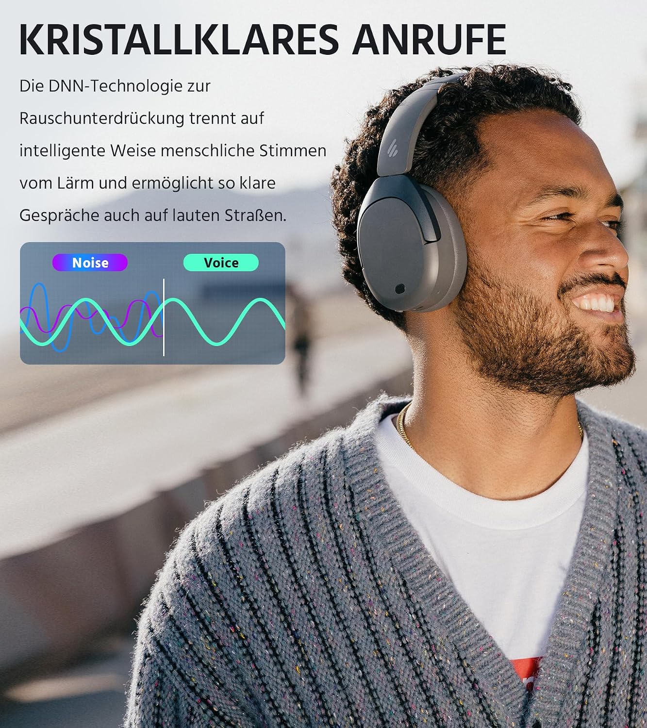 Thumbnail 5 de Edifier W830NB: Over‑Ear ANC Kopfhörer mit LDAC, -45 dB Geräuschunterdrückung und 94 Std. Akku