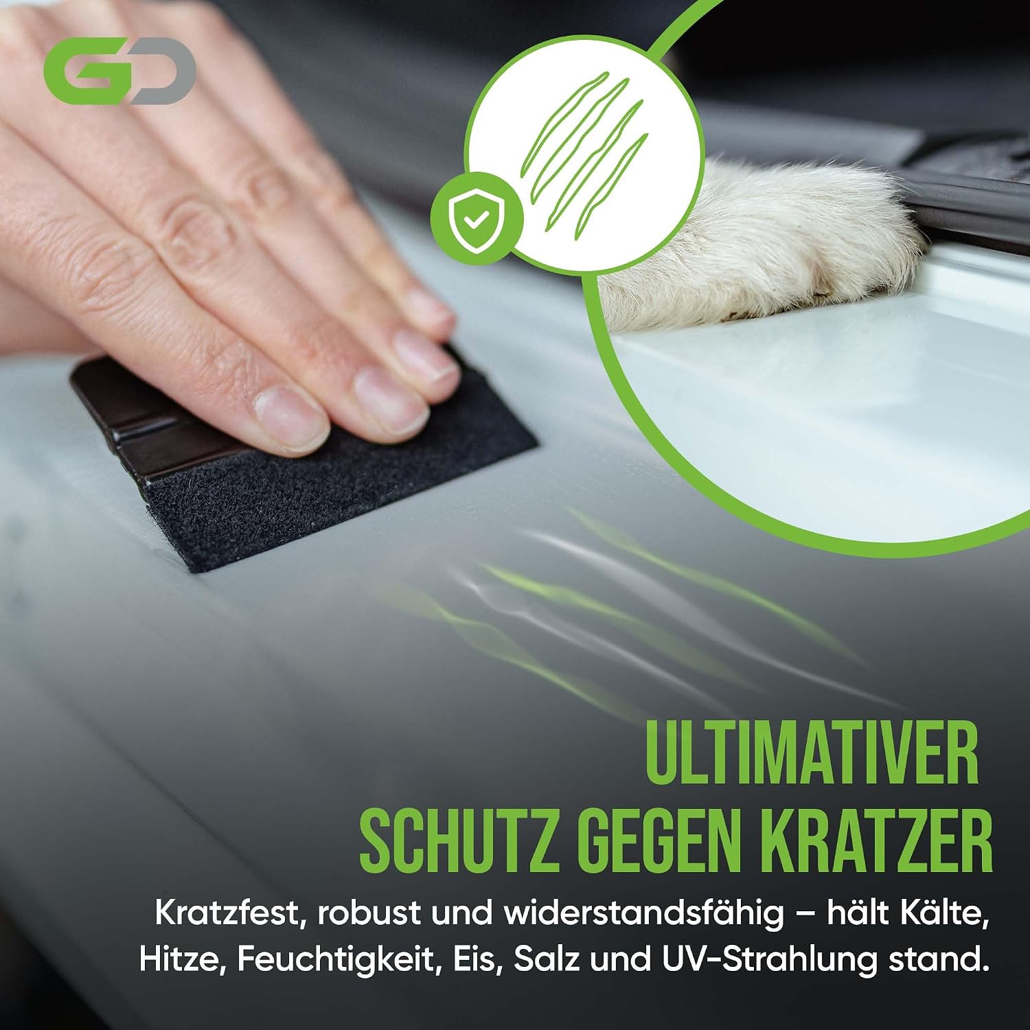 Detalle de GD-Shield Auto-Ladekantenschutz für VW T6 Multivan (2015–2019) – Lackschutzfolie-Set inkl. Rakel & Mikrofasertuch