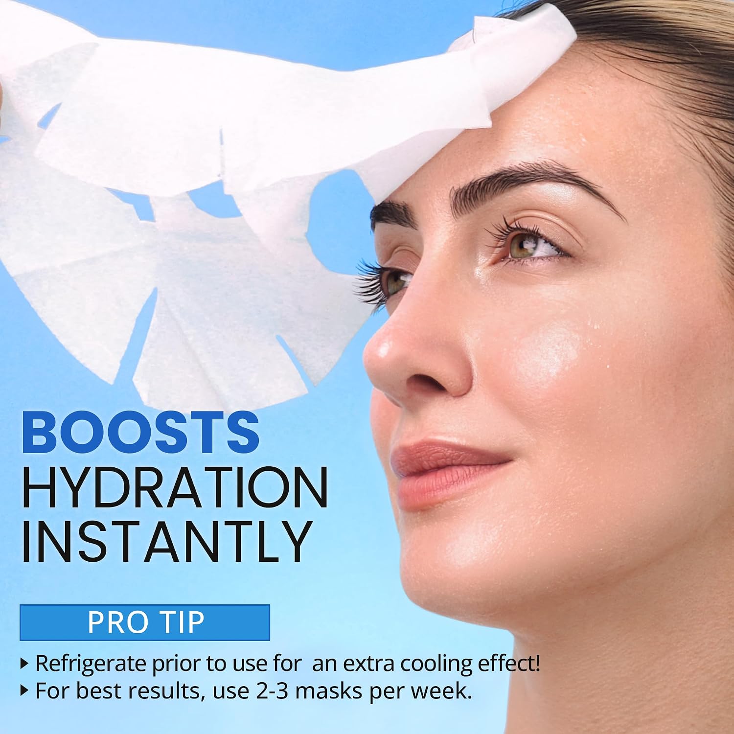 Thumbnail 3 de Ebanel 10-Pack Collagen Facial Masks with Hyaluronic Acid, Vitamin C & Peptide