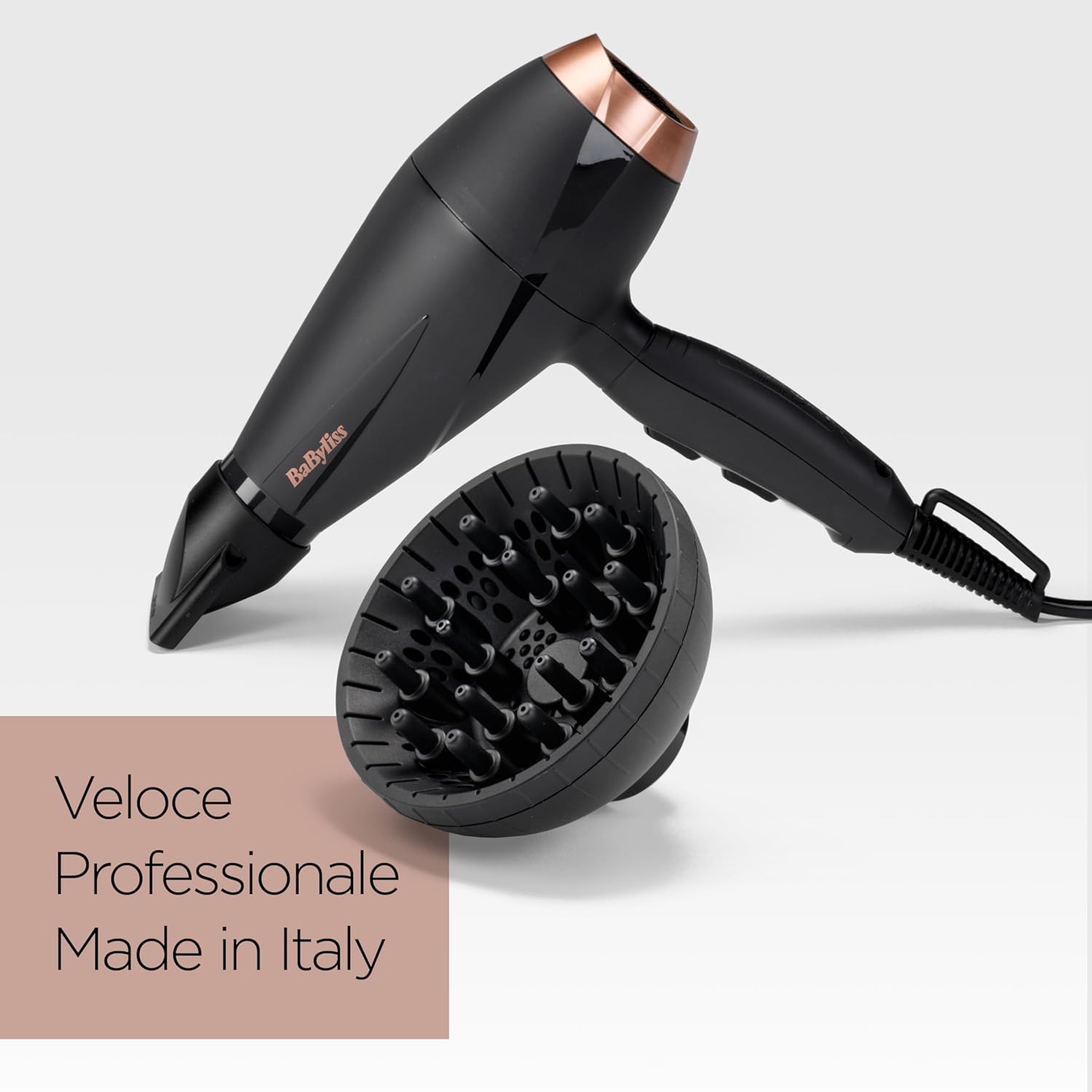 Detalle de BaByliss Asciugacapelli Smooth Pro MADE IN ITALY: potenza professionale, anti-crespo e stile per casa