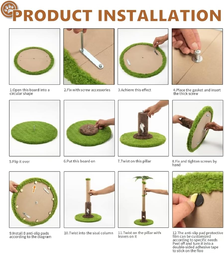 Thumbnail 6 de Cat Scratching Post, 90cm Tree with Interactive Dangling Balls & Spring Toys