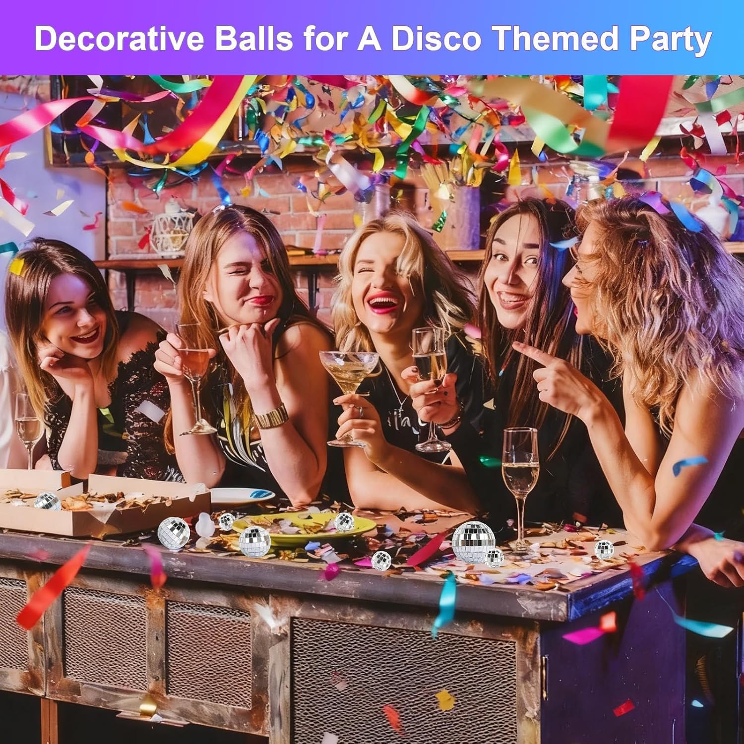 Detalle 2 de prota Mirror Disco Ball: 32 zilveren discoballen in vier formaten