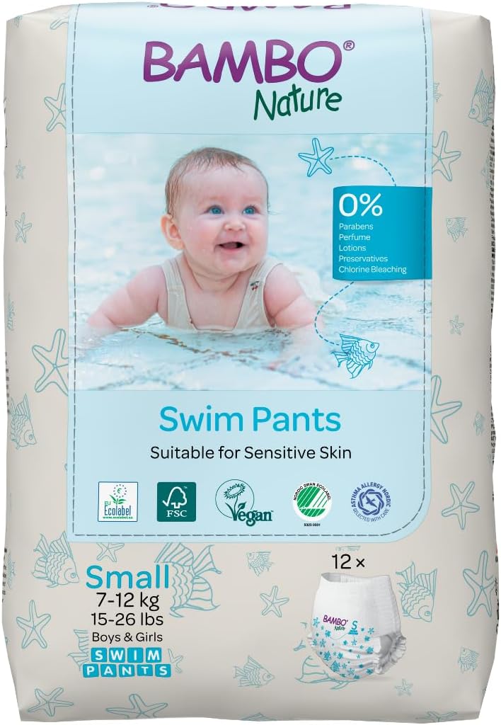 Thumbnail 6 de Bambo Nature Premium Swim Nappy Pants (Medium, 12+ kg) – Disposable eco-labelled swim nappies