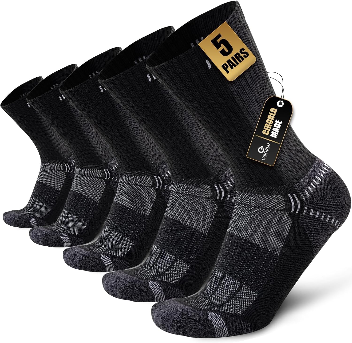 Detalle de Cirorld Chaussettes de sport 5 paires