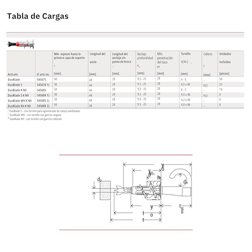 Thumbnail 8 de fischer DuoBlade tacos autoperforantes 20 uds 📷