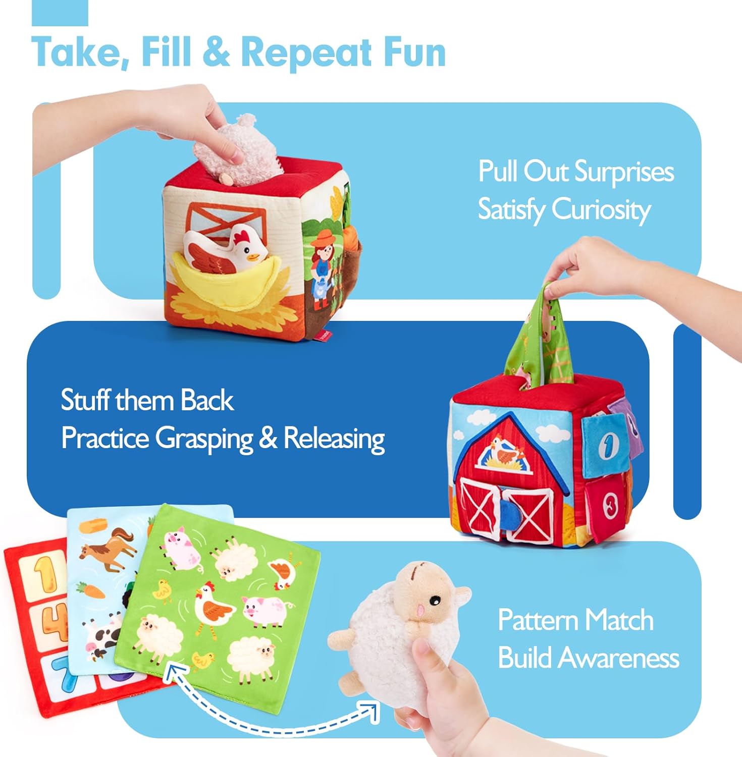 Thumbnail 2 de Hahaland Surprise Tissue Box – Baby Toys (6-12 Months): Montessori-Inspired Sensory Box for Early Learning