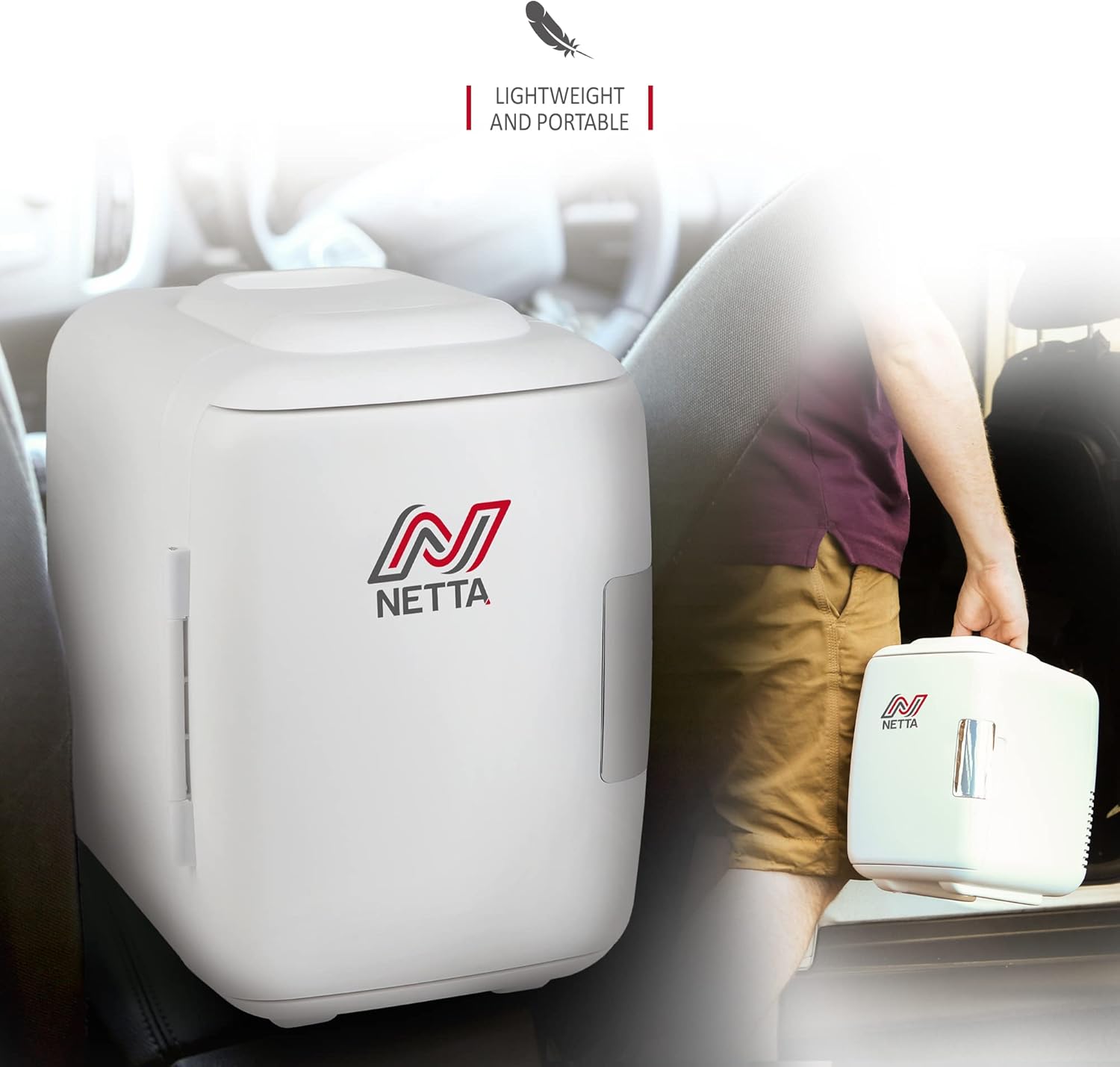 Thumbnail 4 de NETTA 5L Mini Fridge (Portable AC/DC) – White, with cooling and warming function