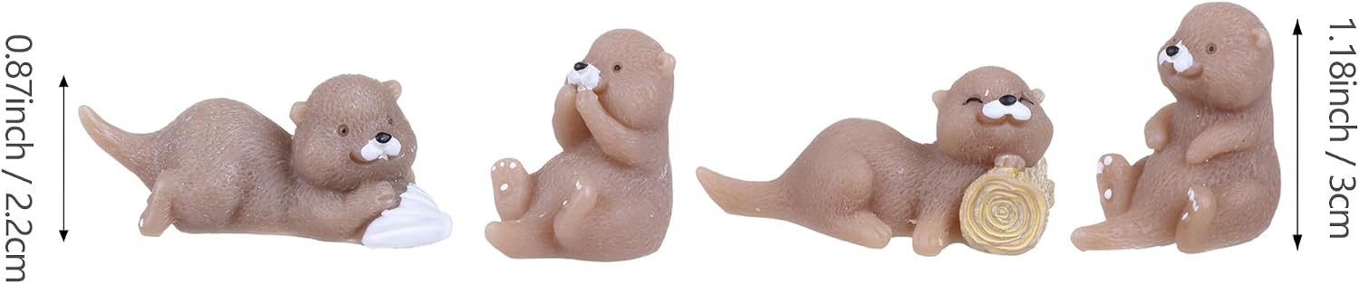 Detalle 2 de Vagocom Miniature Otter Figurines 24-Piece Set