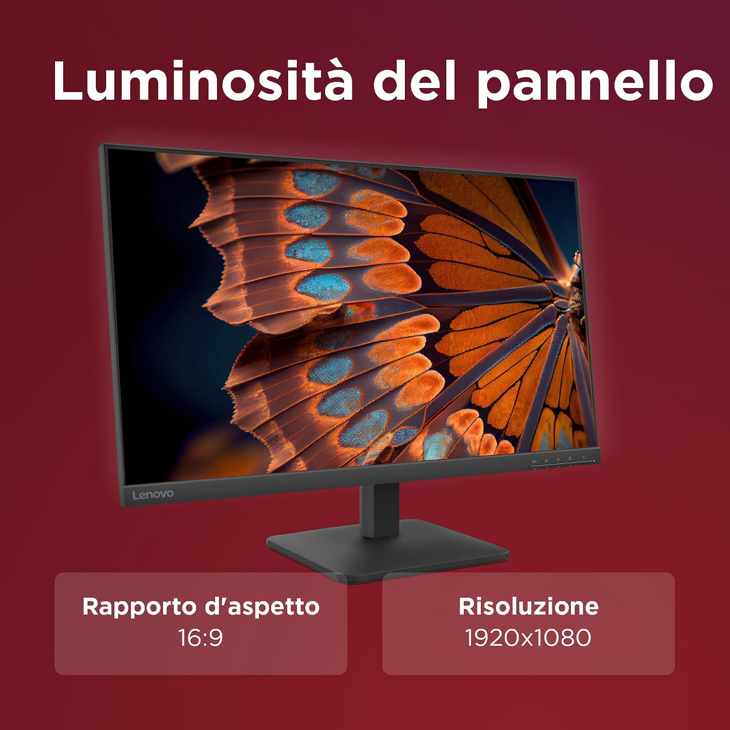 Thumbnail 5 de Lenovo L27-41: Monitor 27" FHD IPS 100 Hz frameless, HDMI/VGA, regolabile