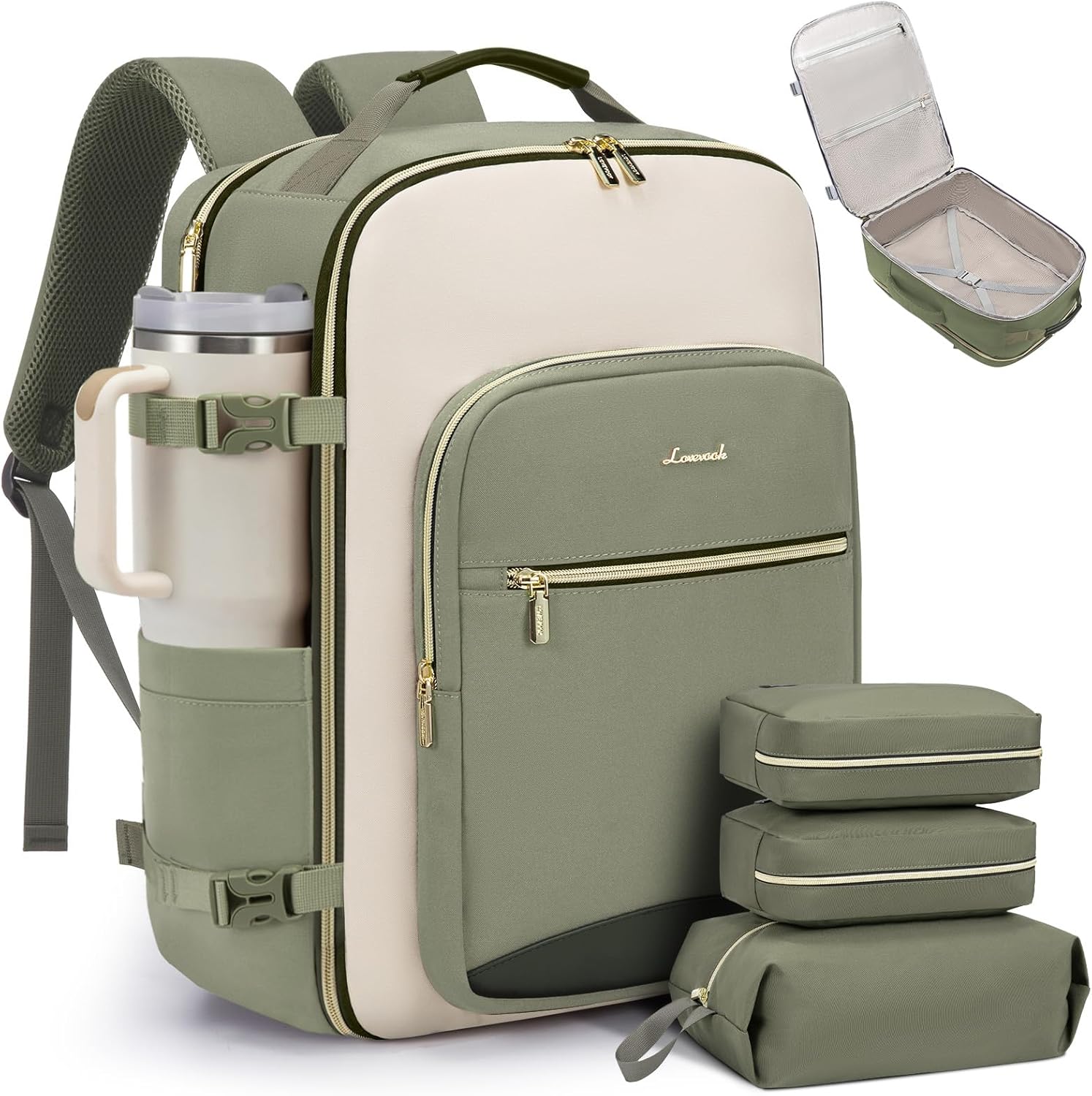 Detalle de LOVEVOOK 40L Travel Backpack carry-on backpack