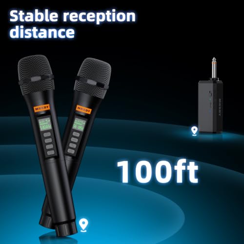 Detalle 2 de MRSDY Rechargeable Wireless Microphones with Volume Control and Mute