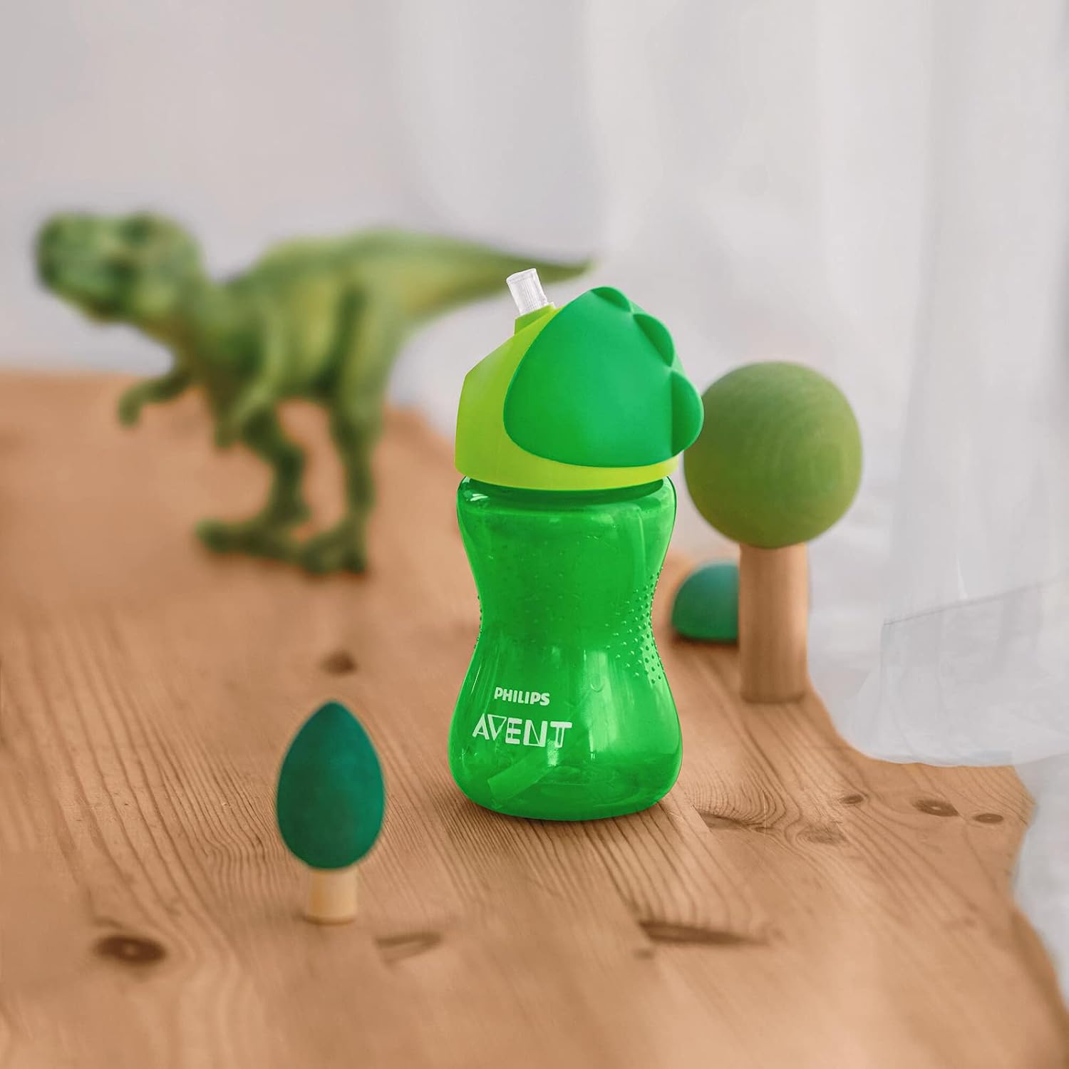 Detalle de Philips AVENT SCF798/01 Strohhalmbecher aus Silikon, grün