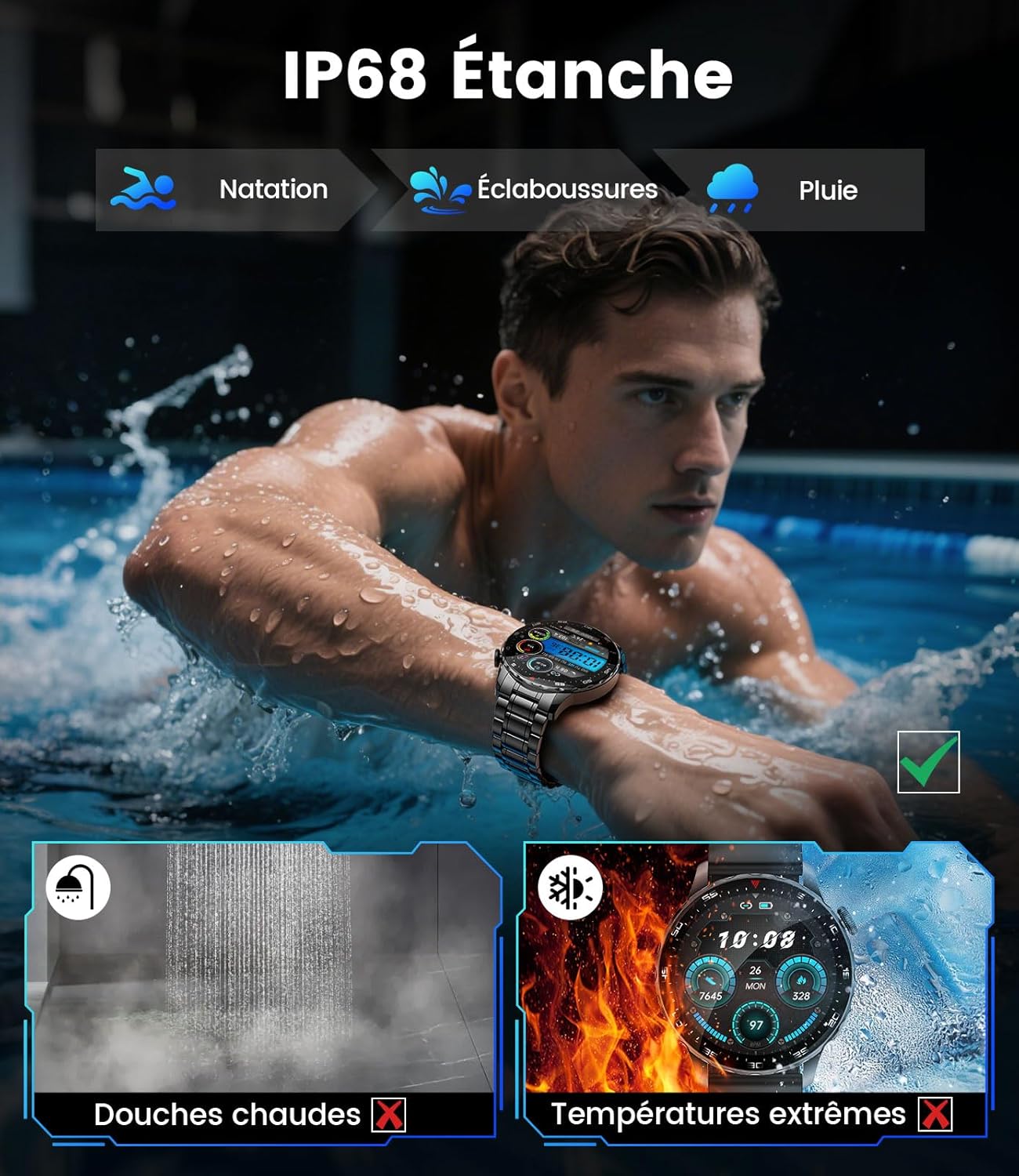 Thumbnail 1 de LIGEMI Montre Connectée Homme SML21 – Écran AMOLED 1,43", 123 modes sportifs, autonomie jusqu’à 15 jours, étanche 3ATM
