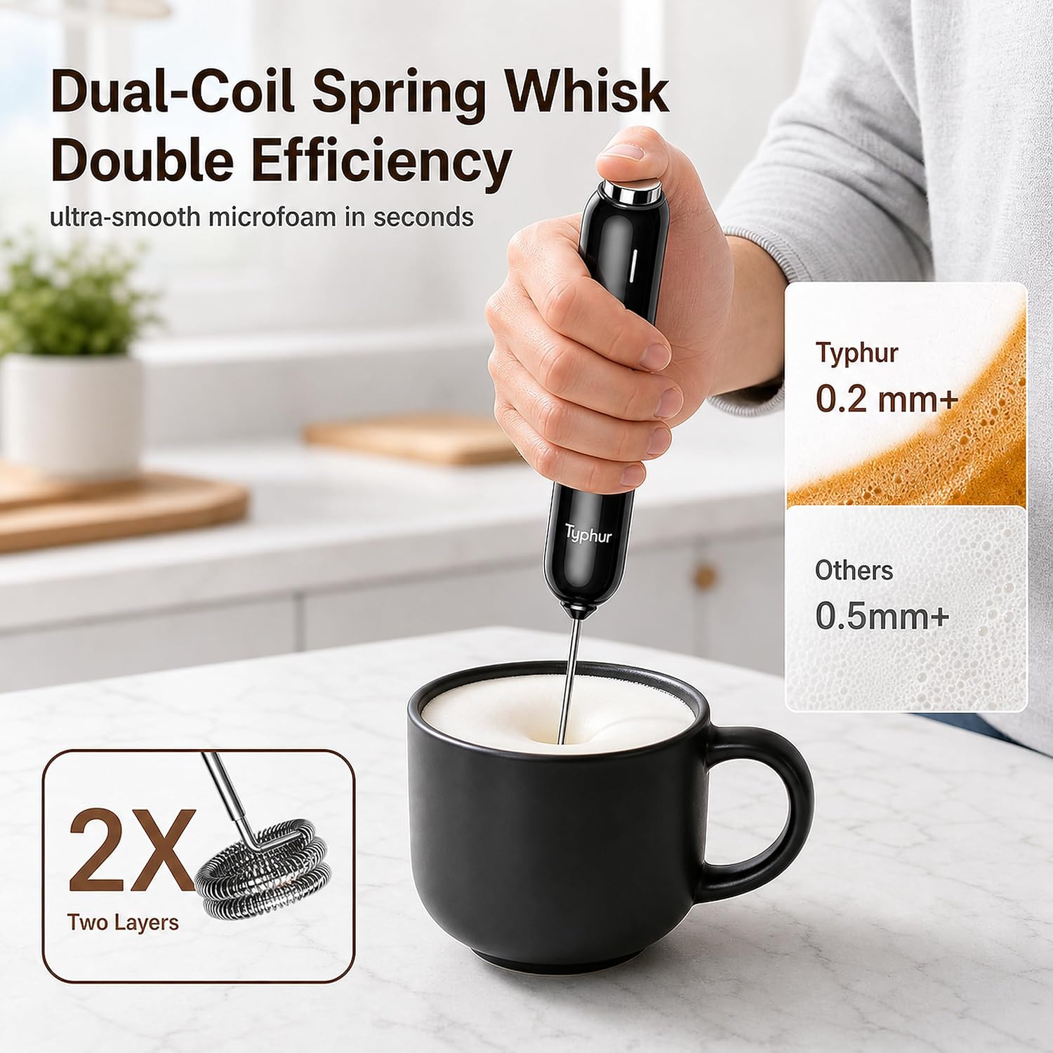 Thumbnail 3 de InstaWhisk Upgraded Milk Frother with Variable Speed – Rechargeable Handheld Wand