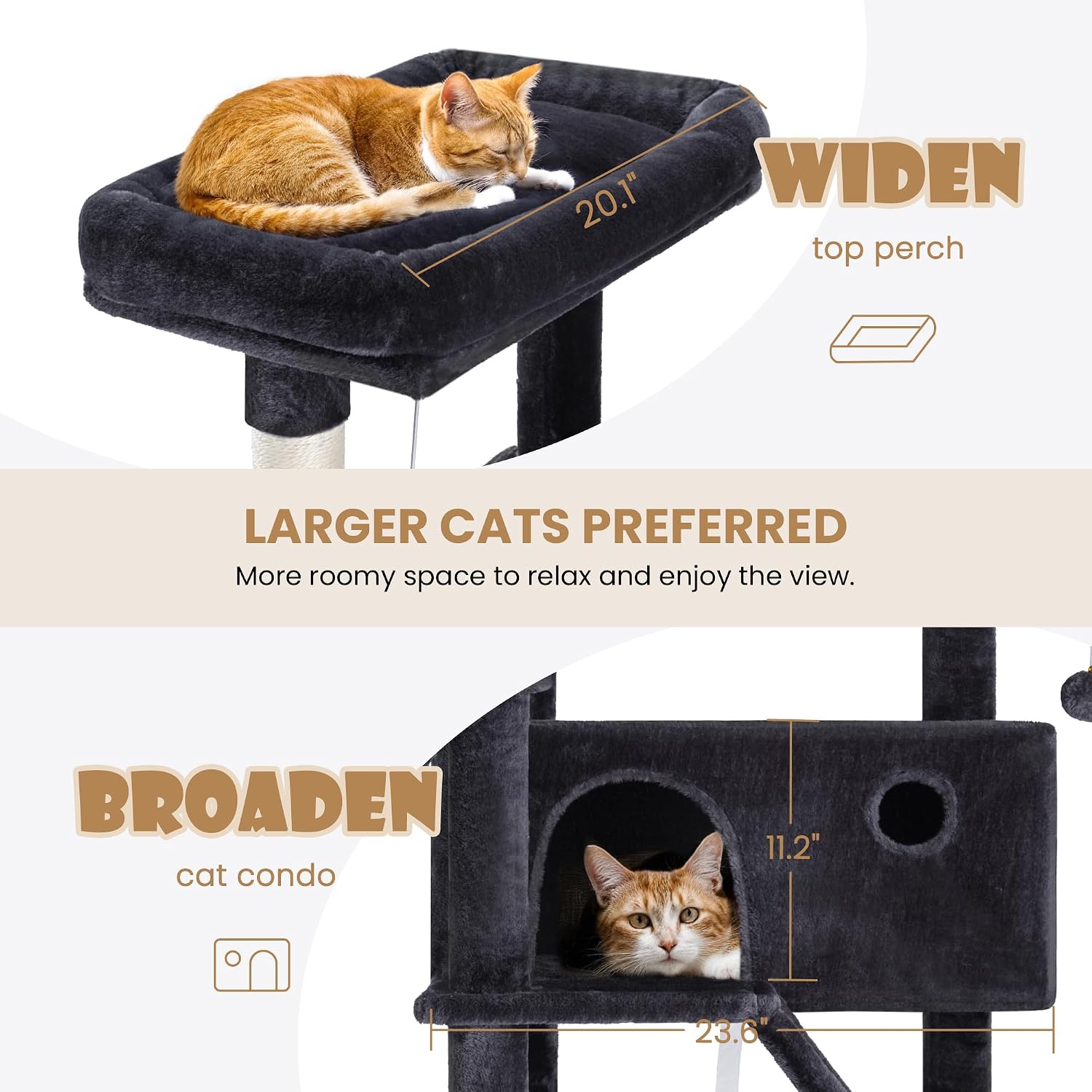 Detalle 1 de SHA CERLIN Cat Tree, 81-Inch