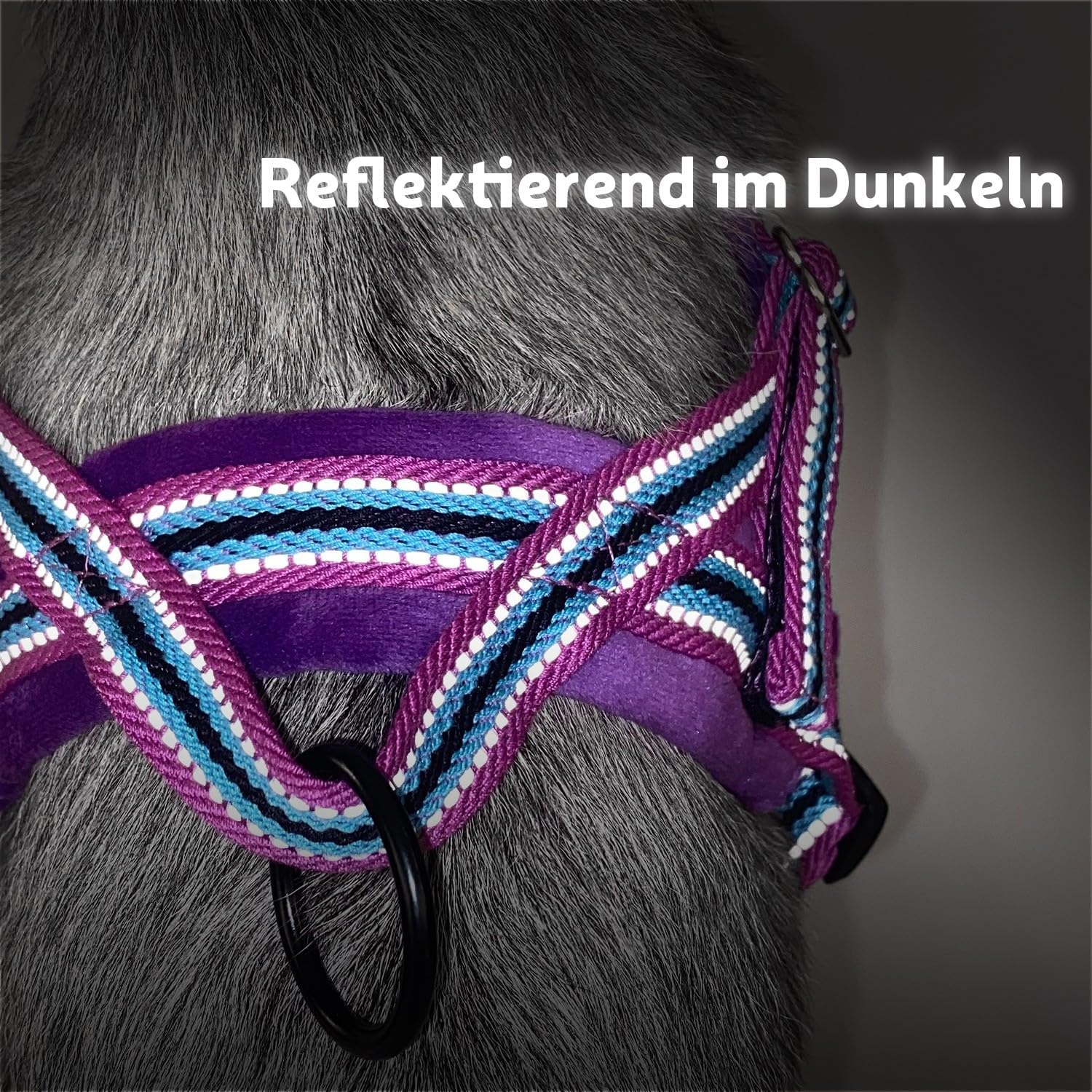 Detalle 2 de SlowTon Hundegeschirr mit Leine – Anti-Zug Sicherheitsgeschirr mit reflektierenden Nähten