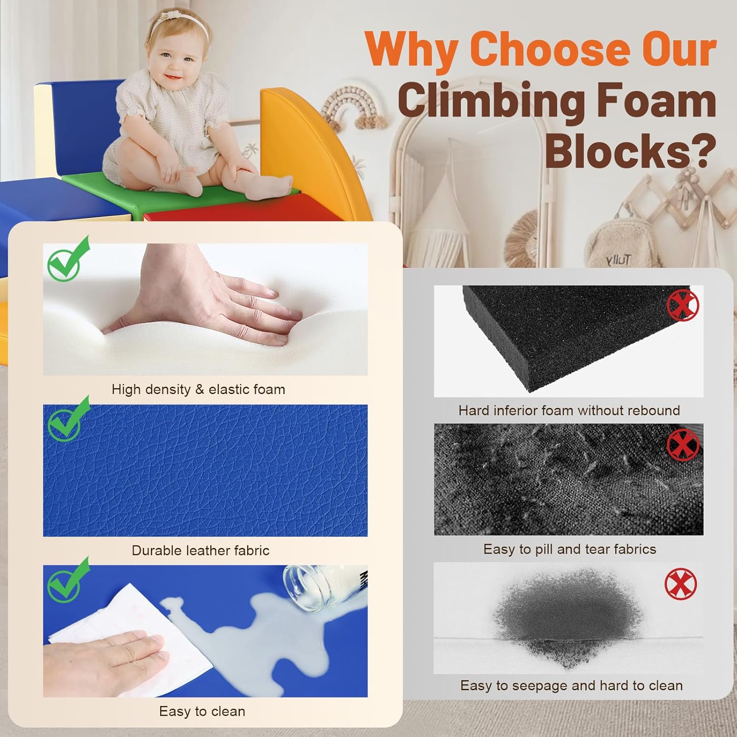 Detalle de TODIBY Soft Foam Climbing Set 6-piece