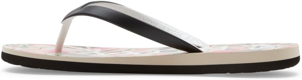 Detalle de Roxy – Sandales à bandes TPR bicolores avec logo cœur et semelles EVA