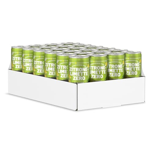 Detalle de by Amazon Zitrone-Limette Zero – Erfrischendes Getränk mit kalorienarmem Profil, 24x330ml