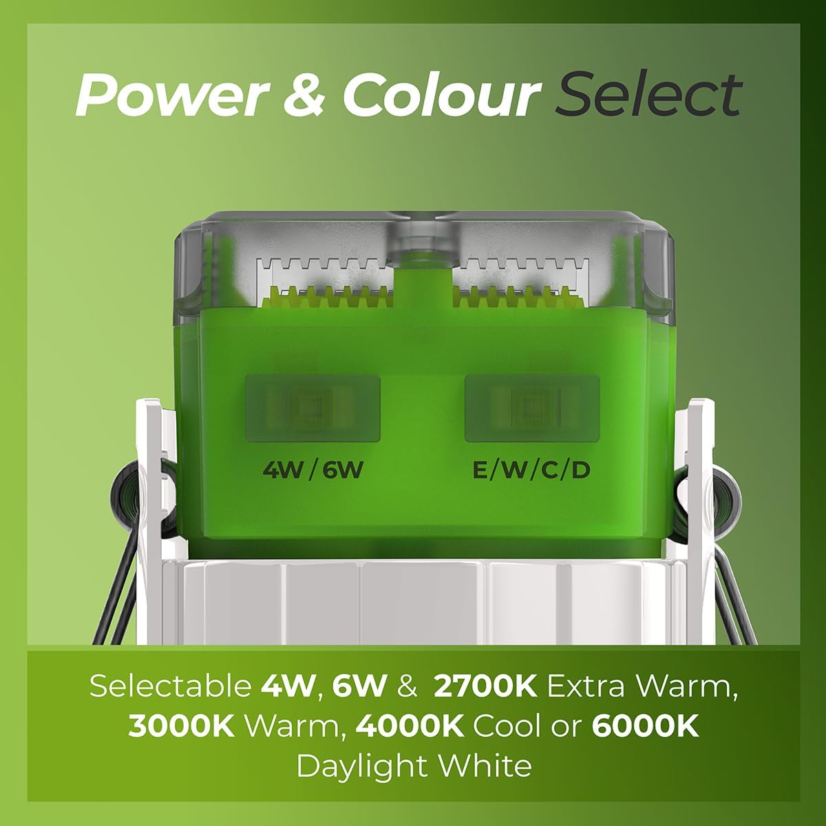 Thumbnail 5 de Luceco FTYPE MK2 LED Flat Downlight (Power Change & 4 CCT Options) White, IP65, Fire Rated, FTF6WCCT