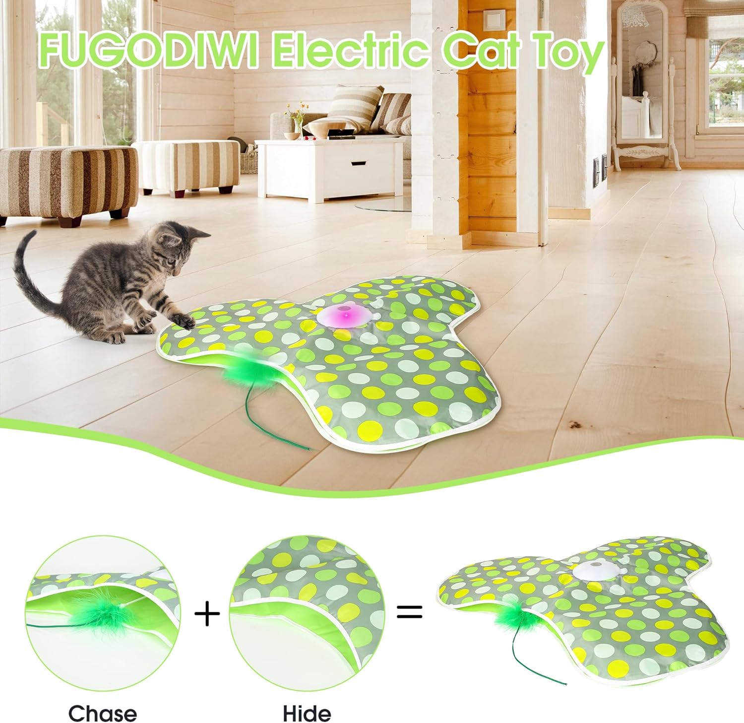 Detalle 2 de Interactive Cat Toy Automatic Rotating Feathers