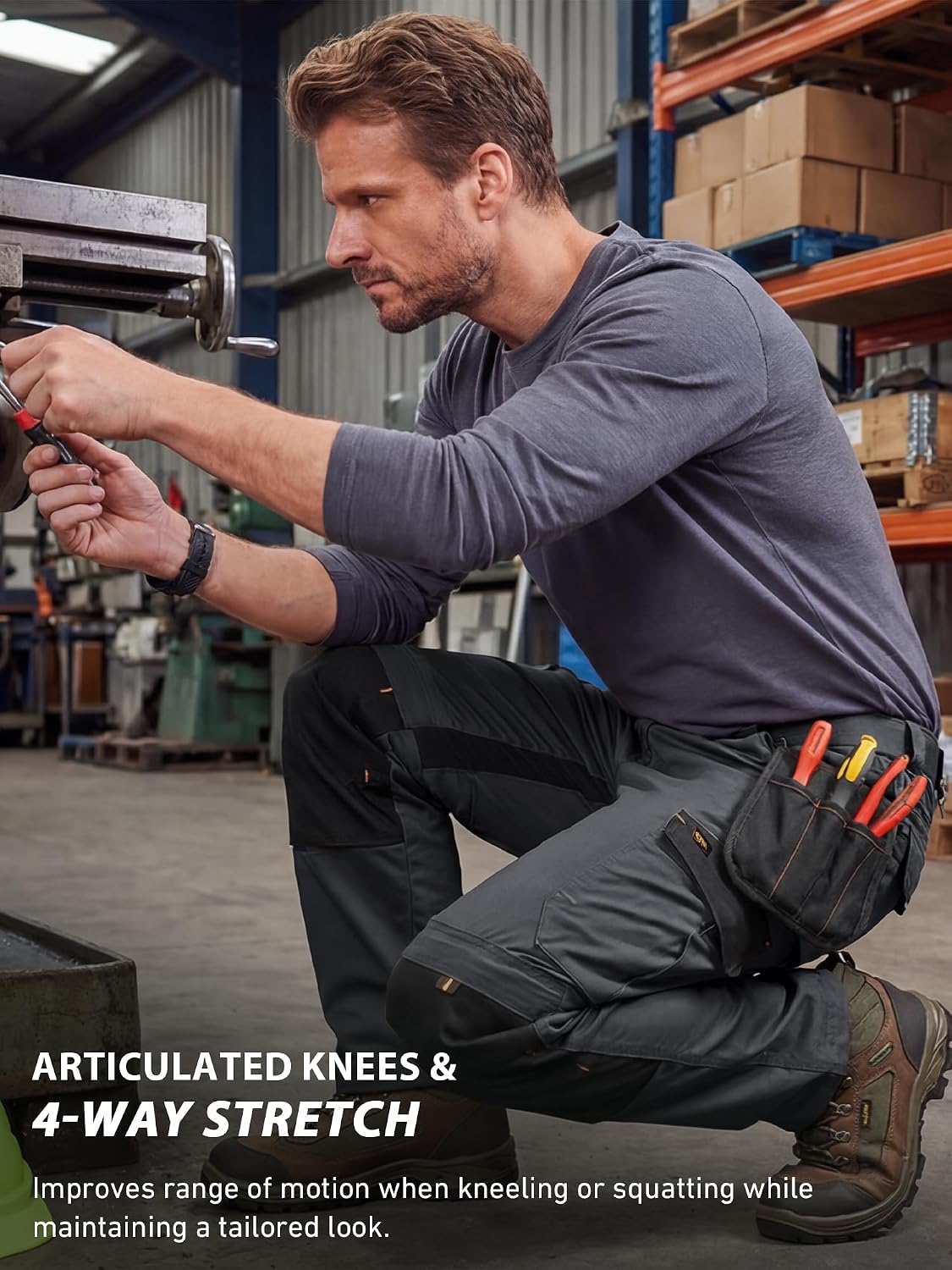 Thumbnail 2 de mosingle Men's Durable Stretch Cargo Trousers