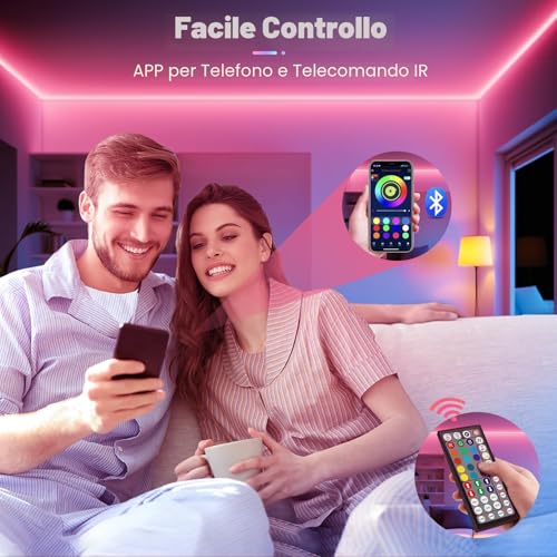 Thumbnail 3 de Realky Strisce LED 15M RGB: luci intelligenti per feste, TV e ambiente