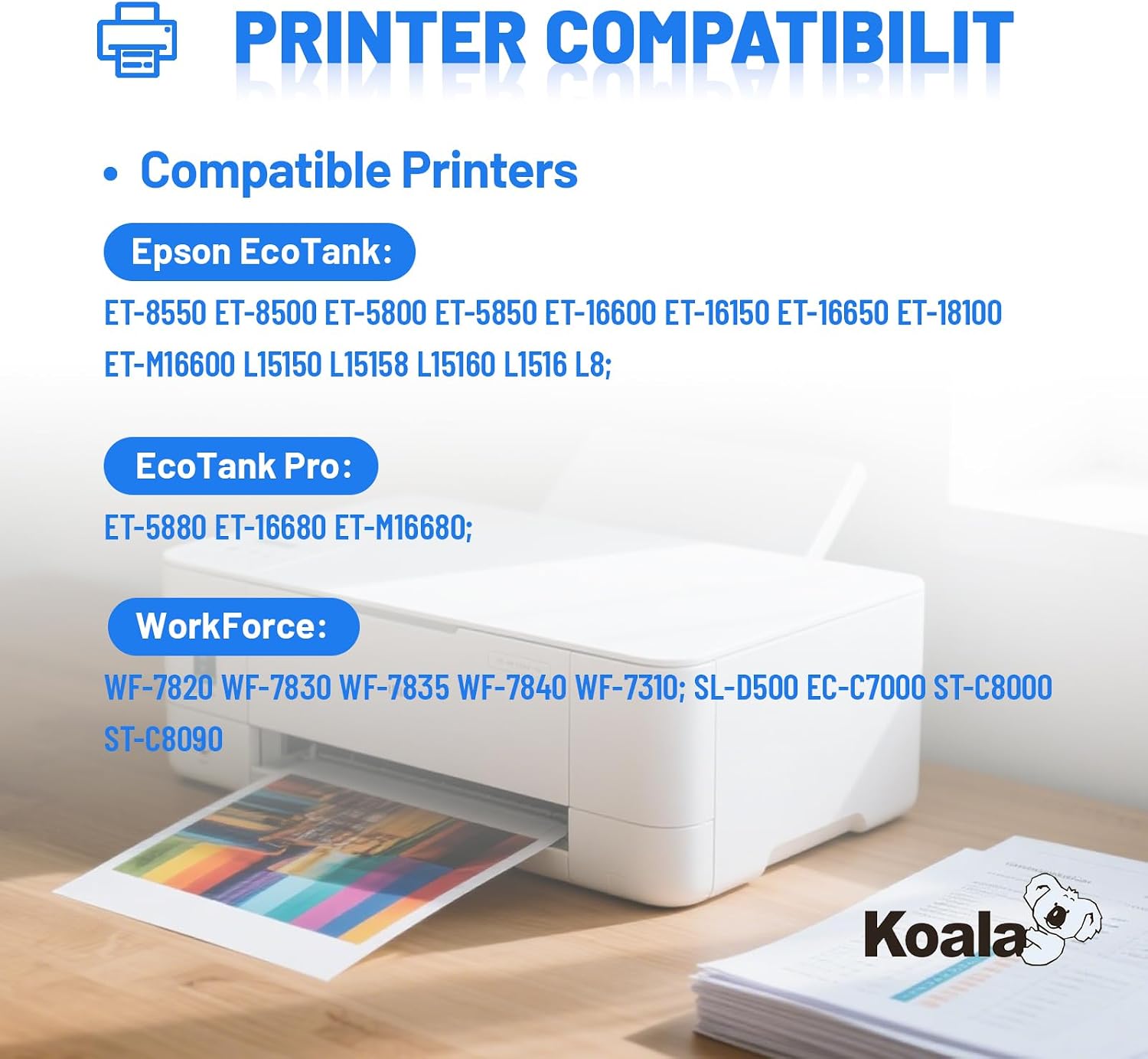 Detalle de KOALA C9345 Scatola di manutenzione dell'inchiostro compatibile per Epson WF/ET (1 confezione)